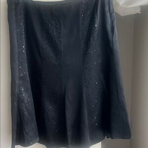 Elegant Black Silk Women's Skirt With Sequin Details Originally $129